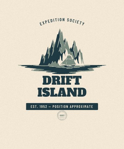Drift Island  badge issued by the Gazetteer Bureau