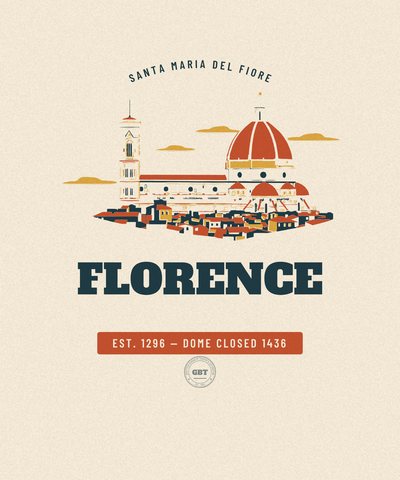 Florence Santa Maria del Fiore badge issued by the Gazetteer Bureau