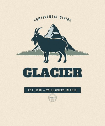 Glacier Continental Divide badge issued by the Gazetteer Bureau