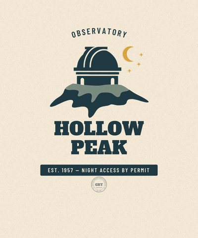 Hollow Peak  badge issued by the Gazetteer Bureau