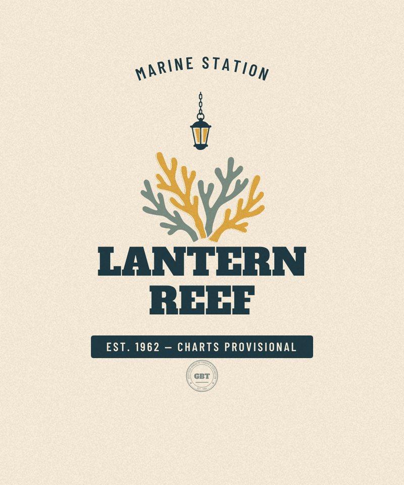 Lantern Reef Marine Station badge, issued EST. 1962 by the Gazetteer Bureau