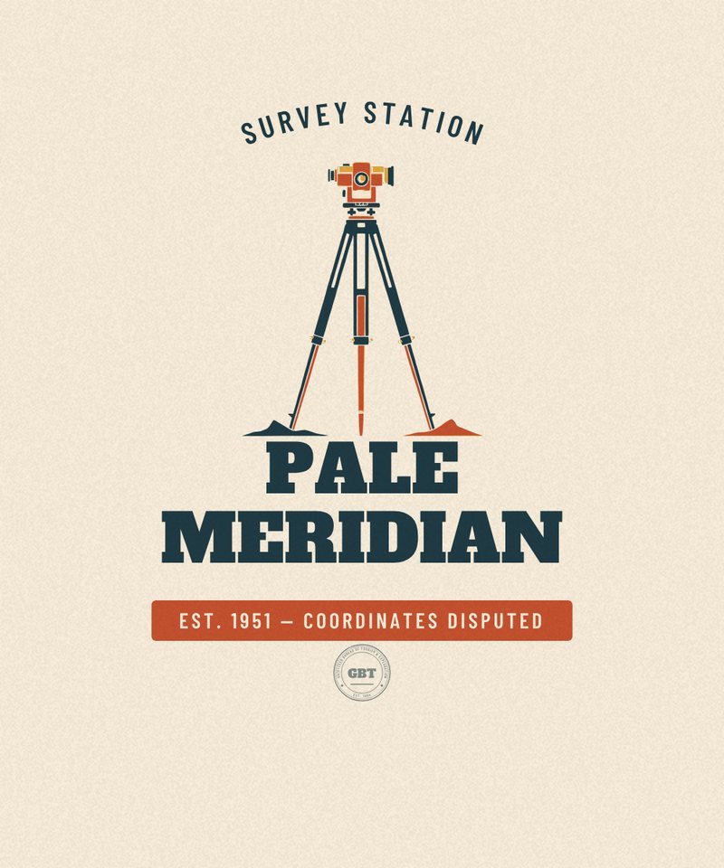 Pale Meridian Survey Station badge, issued EST. 1951 by the Gazetteer Bureau