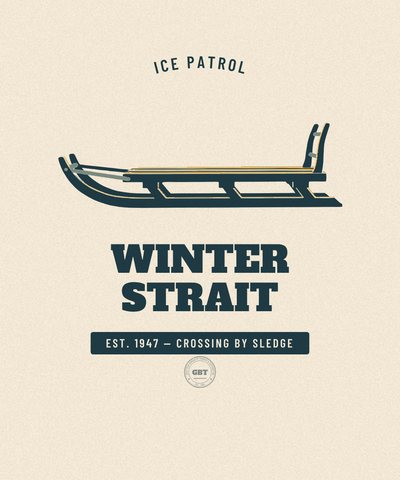 Winter Strait  badge issued by the Gazetteer Bureau